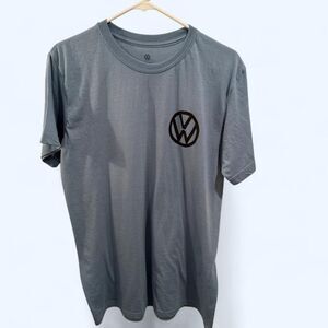 Volkswagen Men's Grey and Blue T-shirt